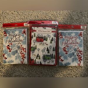 Hallmark Holiday Cards - Red, Green, Blue